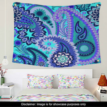 Paisley Colorful Background. Wall Art 59605343