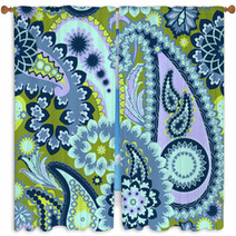 Paisley Colorful Background. Window Curtains 59083662