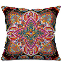 Paisley Kerchief Vector Pattern Pillows 58191113