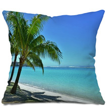Palm Trees And The Beach Pillows 65013540