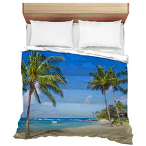 Palm Trees On The Sandy Beach In Hawaii Bedding 53431750