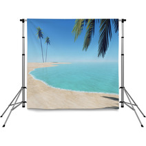 Palms On The Beach #2 Backdrops 48873258