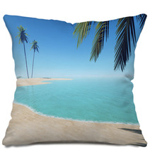 Palms On The Beach #2 Pillows 48873258