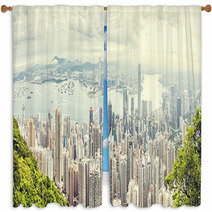 Panorama Of Hong Kong ,China Window Curtains 65133508