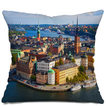 Panorama Of Stockholm, Sweden Pillows 17691777