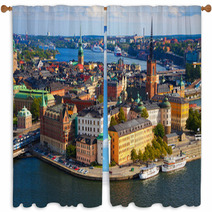 Panorama Of Stockholm, Sweden Window Curtains 17691777