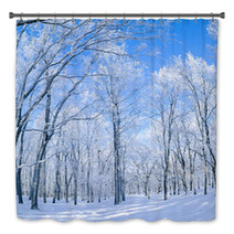 Panorama Of The Winter Forest Bath Decor 61156453