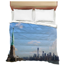 Panorama On Manhattan, New York City Bedding 54677766