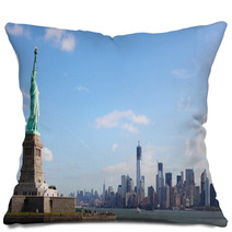 Panorama On Manhattan, New York City Pillows 54677766