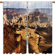 Panoramic View Of The Grand Canyon Window Curtains 72419883