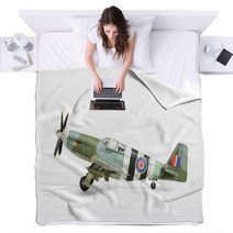 Paper Model Airplane Isolated On White Blankets 58453450