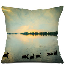 Papere Sul Lago Al Tramonto Pillows 90039121