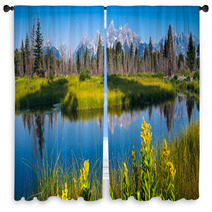 Parco Naturale Grand Teton Dallo Snake River Window Curtains 46254426