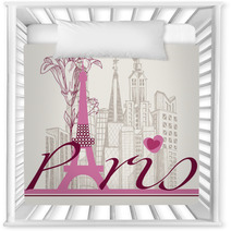 Paris Card Urban Architecture And Lily Nursery Decor 44792180