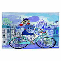 Paris In Watercolor Style Rugs 36043507