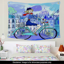 Paris In Watercolor Style Wall Art 36043507