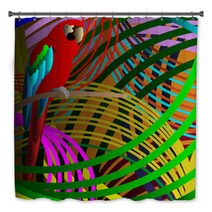 Parrot In Jungle Bath Decor 62209713