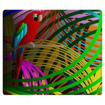 Parrot In Jungle Rugs 62209713