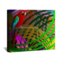 Parrot In Jungle Wall Art 62209713