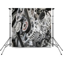 Part Of Car Engine Backdrops 84924768