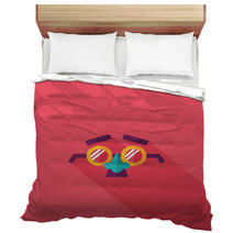 Party Mask Flat Icon With Long Shadow,eps10 Bedding 70456220