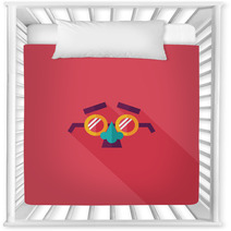 Party Mask Flat Icon With Long Shadow,eps10 Nursery Decor 70456220