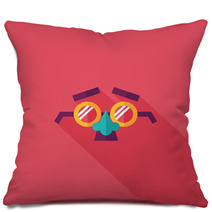 Party Mask Flat Icon With Long Shadow,eps10 Pillows 70456220
