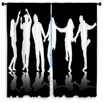 Party People Dancing Window Curtains 60227164
