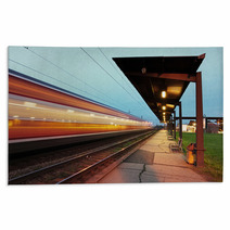 Passanger Station With Motion Train Rugs 60612326