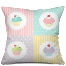Pastel Cupcakes Pillows 63470526