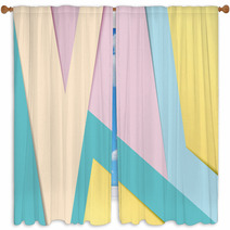 Pastel Paper Banner 2 Window Curtains 189180134