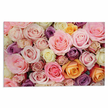 Pastel Wedding Roses Rugs 67054116