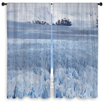 Patagonian Landscape Glacier And Snow Mountains Window Curtains 63658940