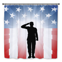 Patriotic Soldier Salute Bath Decor 33436342