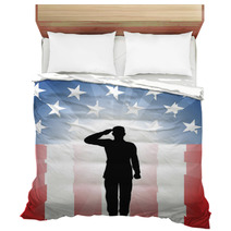 Patriotic Soldier Salute Bedding 33436342