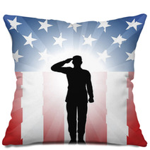 Patriotic Soldier Salute Pillows 33436342