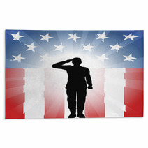 Patriotic Soldier Salute Rugs 33436342