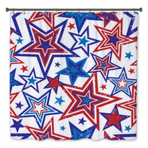 Patriotic Stars Illustration Bath Decor 21612945