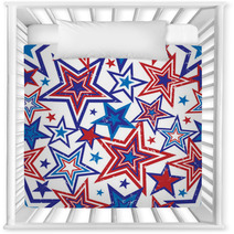 Patriotic Stars Illustration Nursery Decor 21612945