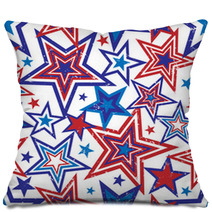 Patriotic Stars Illustration Pillows 21612945