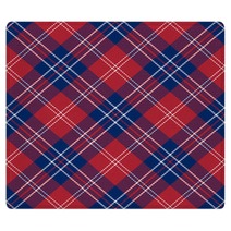 Patriotic Tartan Of White Blue Red Seamless Patterns Rugs 265522243
