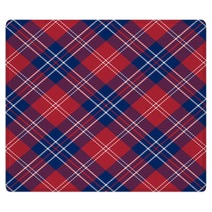 Patriotic Tartan Of White Blue Red Seamless Patterns Rugs 265522243