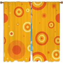 Pattern Background, POP Art, Circles (Vector Art) Window Curtains 67682344