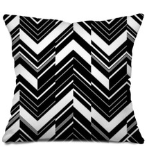 Pattern In Zigzag - Black And White Pillows 45305082