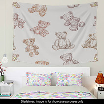 Pattern Of Teddy Bears Wall Art 60580513