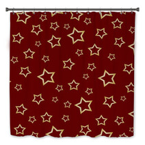 Pattern STARS Red Bath Decor 65275173