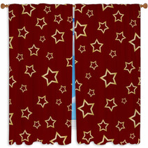 Pattern STARS Red Window Curtains 65275173