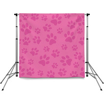 Paw Prints Background_01_Pink Backdrops 98807823
