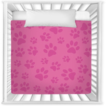 Paw Prints Background_01_Pink Nursery Decor 98807823