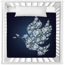Peace Dove With Olive Branch Made From Diamonds Nursery Decor 64912955